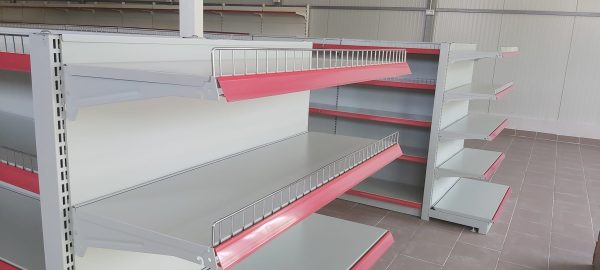 8 Opritor metalic cromat pentru polita de rafturi de magazin 100 cm