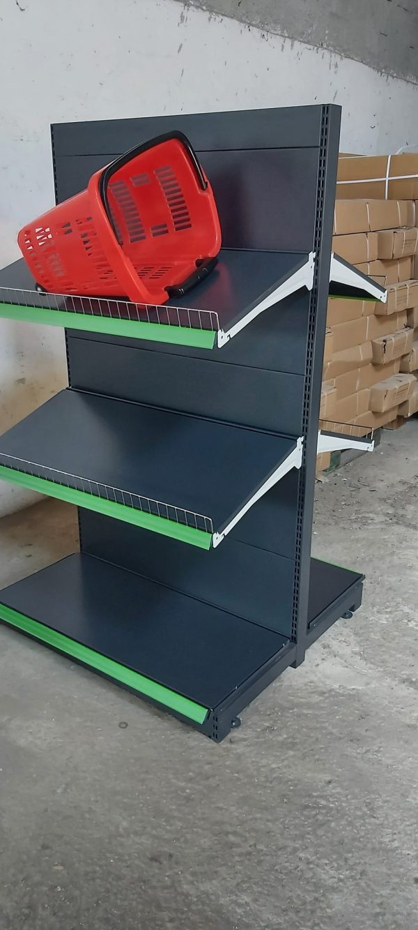 4.1 Rafturi de magazin pentru legume si fructe tip gondola culoare gri antracit
